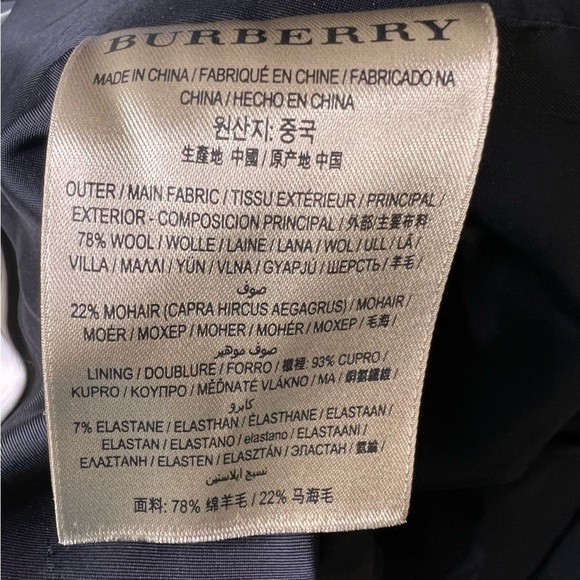 Burberry Uniform Tuxedo Stripe Straight Leg Wool Mohair Pants Size 8 - Picture 14 of 16